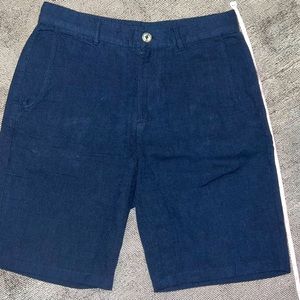 European linnen blue shorts - Zara